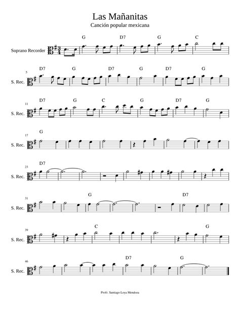 Las Mañanitas Sheet music | Musescore.com