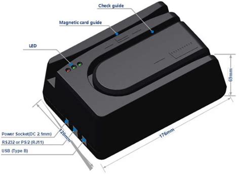 Multi Functional I Card Reader MICR Check Reader With High Recognition ...