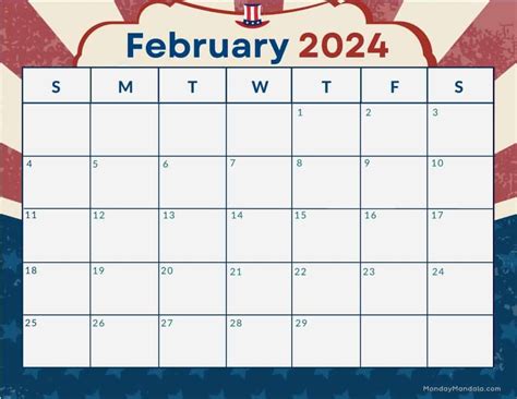 Presidents' Day 2024 Calendar - Maura Sherrie