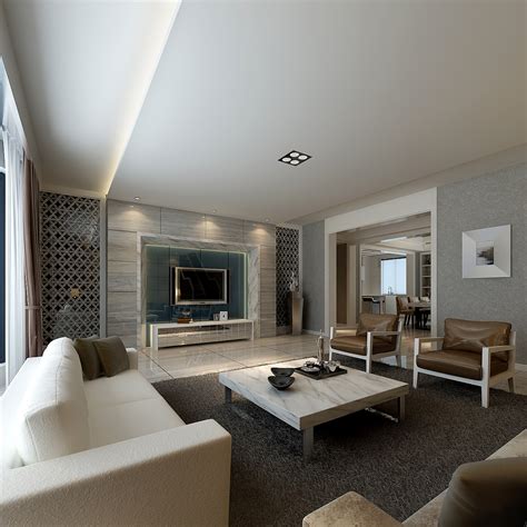 Modern Living Room With Luxury Furniture 3D Model .max - CGTrader.com