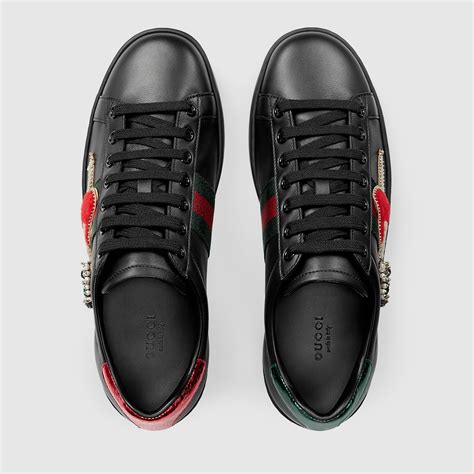 Ace leather embroidered sneaker - Gucci Women's Sneakers 472990A38G01283