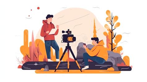 Generative AI Film Production Landing Page- Stock Illustration ...