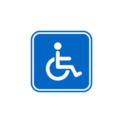 Vector Icon Template - Disable Person Handicap Illustration Design ...