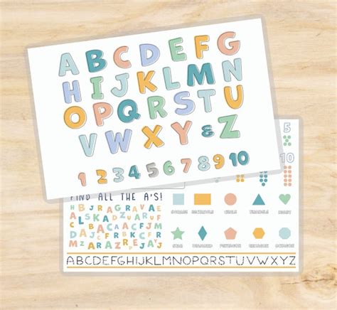 Personalized Kids Placemats Abc's Alphabet Placemat - Etsy