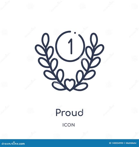 Linear Proud Icon from Education Outline Collection. Thin Line Proud ...