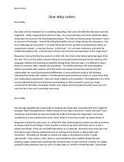 Dear Abby Letters 1.docx - Ryan Overby Dear Abby Letters Dear Abby My ...