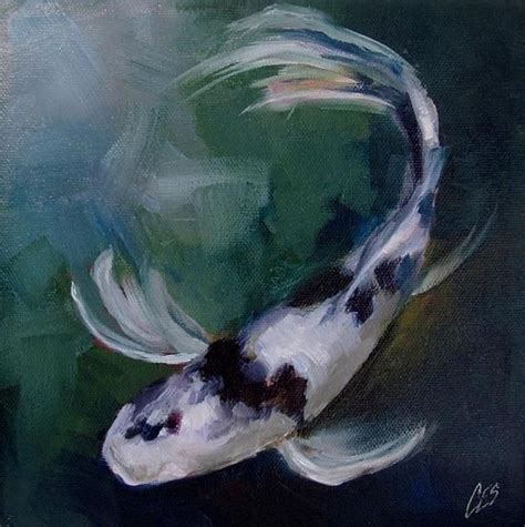 Black and White Koi | Koi painting, Koi art, Black koi fish