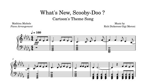 What's New Scooby-Doo - Main Theme (Piano Sheet)