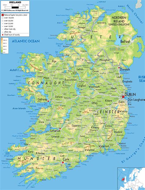 Maps of Ireland | Detailed map of Ireland in English | Tourist map of Ireland | Road map of ...