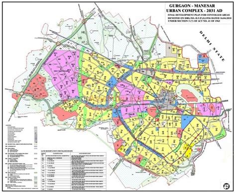 Gurgaon Master Plan 2031, 2025 & 2021 - Map, Summary & Download! | Master plan, Gurgaon, Map