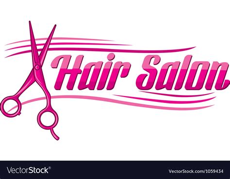 Hair salon design - haircut or salon symbol Vector Image