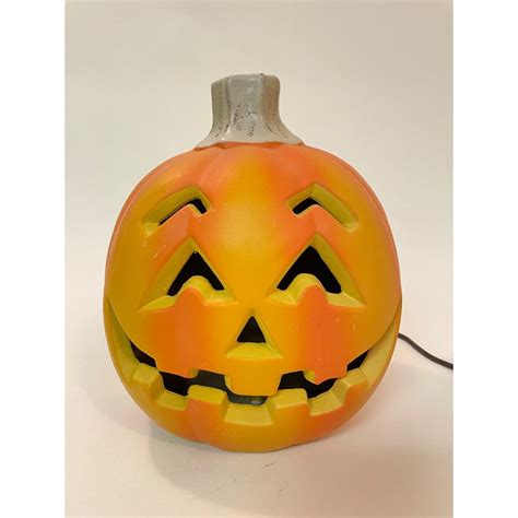 Vintage Halloween Pumpkin Jack-o-lantern Plastic Blow Light - Etsy