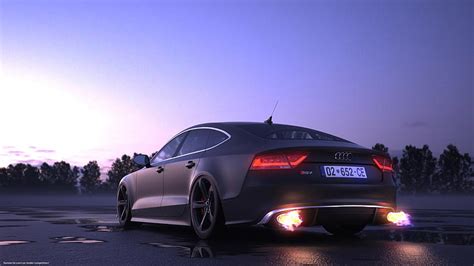 Audi Rs7 Black Wallpaper