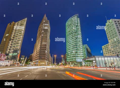 street night scene of Berlin skyline Stock Photo - Alamy