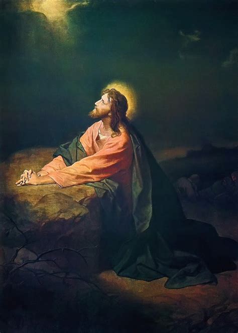 Heinrich Hoffman Jesus in the Garden of Gethsemane, 1890 | Jesus christ images, Jesus pictures ...