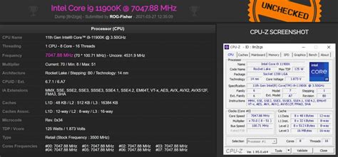 Core i9-11900K: Overclocker hits 7 GHz mark (at 1.873 volts)