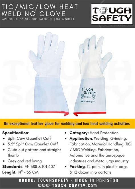 ToughSafety Heavy Duty Tig Welding Gloves - Full Grain Leather Gloves