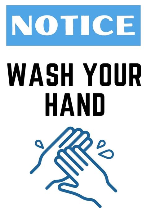 Free Printable Hand Washing Signs - Best kids worksheet template