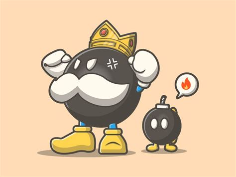 Bob-omb (Super Mario Enemies) 💥💣 😋 | Super mario art, Super mario ...