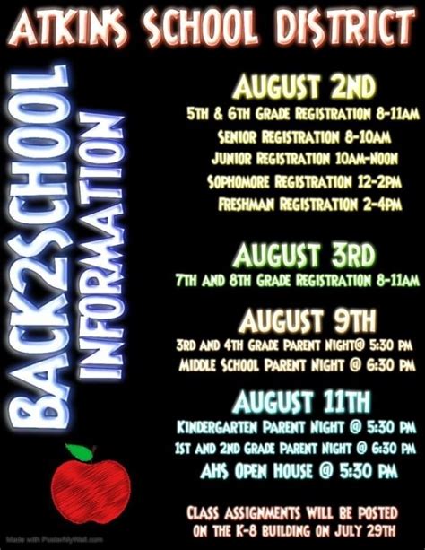 Back2School Information | Atkins High School