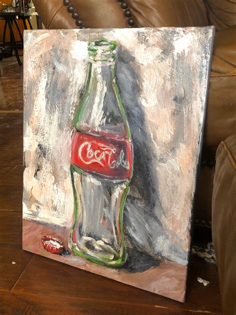 Coke bottle painting | Etsy