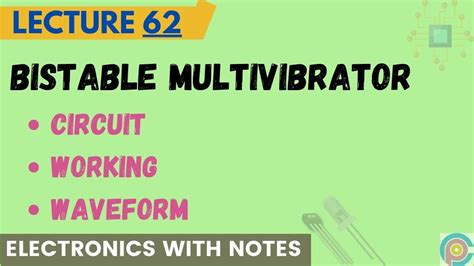 Bistable multivibrator | Bistable multivibrator working | Bistable multivibrator waveform - YouTube