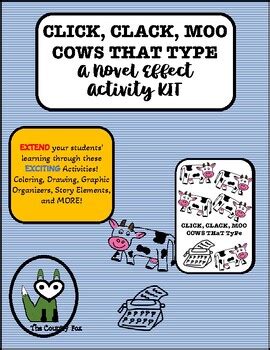 CLICK, CLACK, MOO COWS THAT TYPE, A Novel Effects Activity KIT | TPT