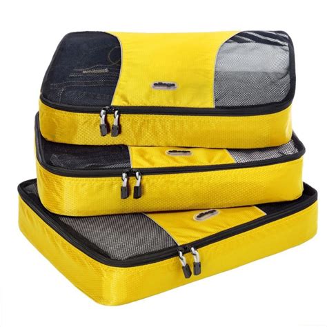 eBags Large Packing Cubes - 3pc Set (Canary): Amazon.co.uk: Luggage ...