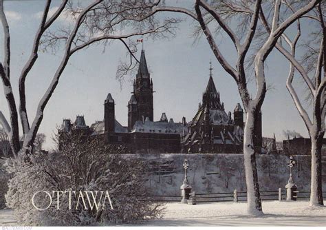 Postcard Ottawa - Parliament Hill in winter from Canada - ID 20557