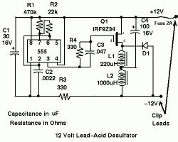 2 ) Battery Desulfator - DIY-Do it yourself