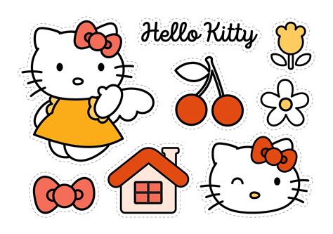 Hello Kitty Sticker Sheet - 7 Free PDF Printables | Printablee