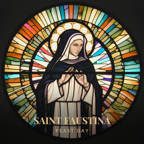 St. Faustina Feast Day - Parish Content - Catholic Social Media Content, Photos, Canva Templates