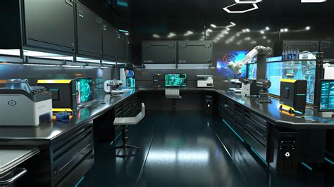 Sci Fi Interior laboratory 3D model | CGTrader