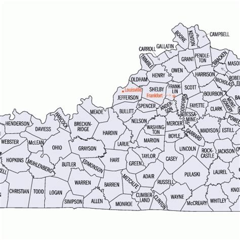 Printable Map Of Kentucky Counties | Printable Maps
