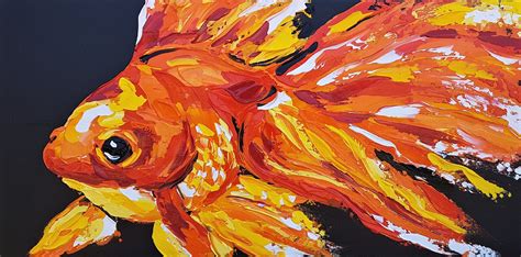 Goldfish by Lisa Fahey | Abstract art painting, Colorful paintings ...