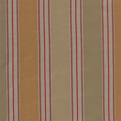 Fawn Green and Red Stripe Satin Drapery and Upholstery Fabric | Upholstery fabric, Kovi fabrics ...