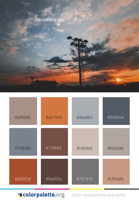 Sky Cloud Afterglow Color Palette | colorpalette.org