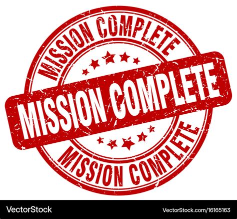 Mission complete stamp Royalty Free Vector Image