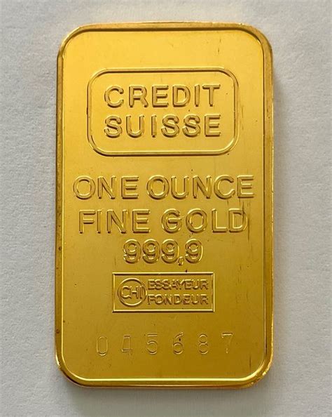 1 Troy Ounce - Gold .999 - Credit Suisse - Catawiki