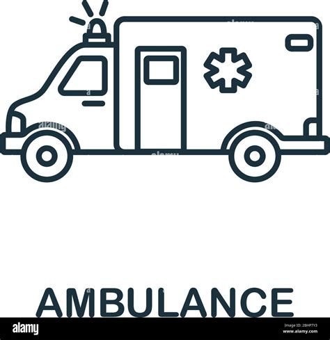 Ambulance icon. Simple line element Ambulance symbol for templates, web design and infographics ...