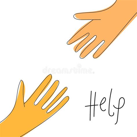 Helping Hand Cartoon 3d white human open hand holds a word