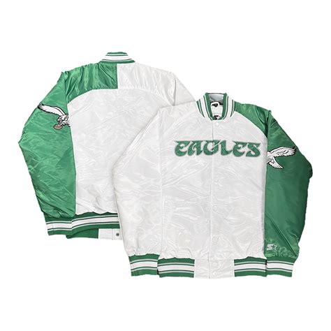 Philadelphia Eagles Throwback White Starter Jacket | ubicaciondepersonas.cdmx.gob.mx