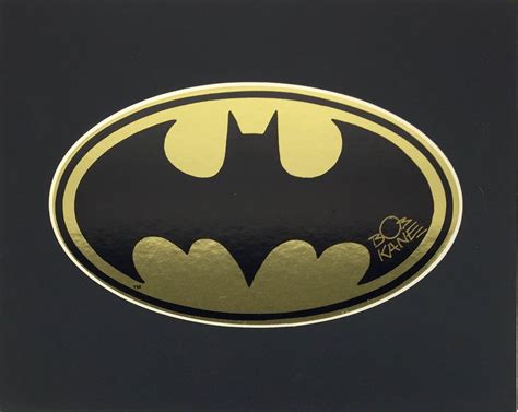 Lot Detail - Bob Kane Signed & Matted Batman Metallic Logo (PSA/JSA Guaranteed)