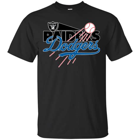 Los Angeles Dodgers Oakland Raiders Shirts - Teesmiley