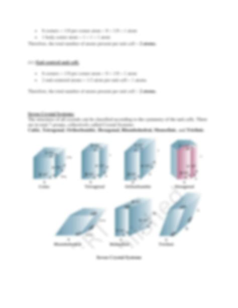 SOLUTION: Types of unit cell - Studypool