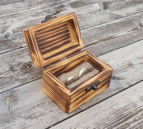 Rustic ring bearer box reclaimed wood ring box wood ring box | Etsy