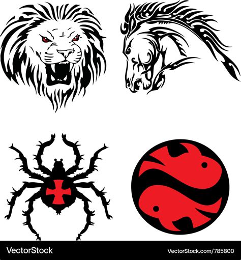 Tribal animals Royalty Free Vector Image - VectorStock