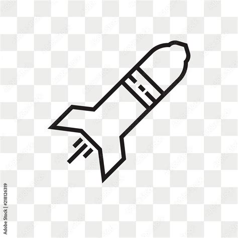 Missile vector icon isolated on transparent background, Missile logo design Stock Vector | Adobe ...