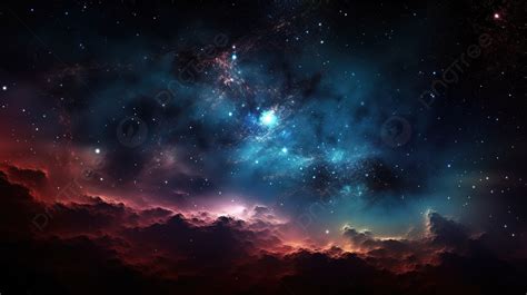 Stunning 3d Sky With Mesmerizing Galaxy And Bright Stars Background, Night Sky, Night Cloud ...