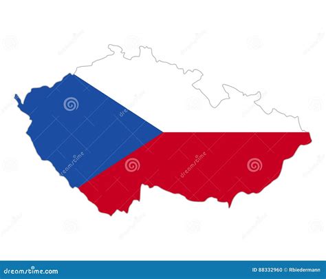 Map and Flag of Czech Republic Stock Vector - Illustration of ...